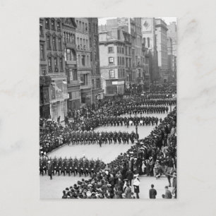 Policemen's Parade on 5th Ave, NYC: 1900 Postcard