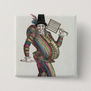 Polichinelle 2 Inch Square Button