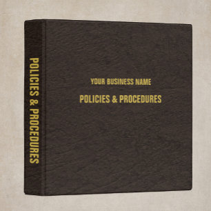 Policies and Procedures Manual Binder