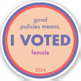 Policies I Voted Single Sticker