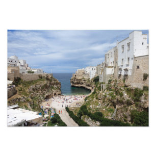 Polignano a Mare city beach in Puglia print