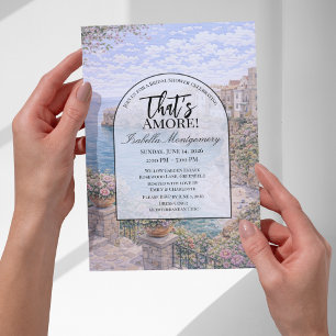 Polignano a Mare Italian Themed Bridal Shower Invitation