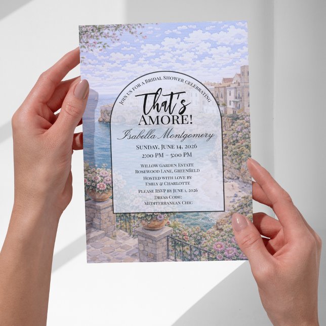 Polignano a Mare Italian Themed Bridal Shower Invitation (Polignano a Mare Italian Themed Bridal Shower Invitations
)