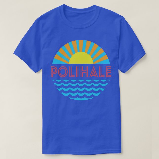 Polihale Beach Sun And Waves T-Shirt (Design Front)