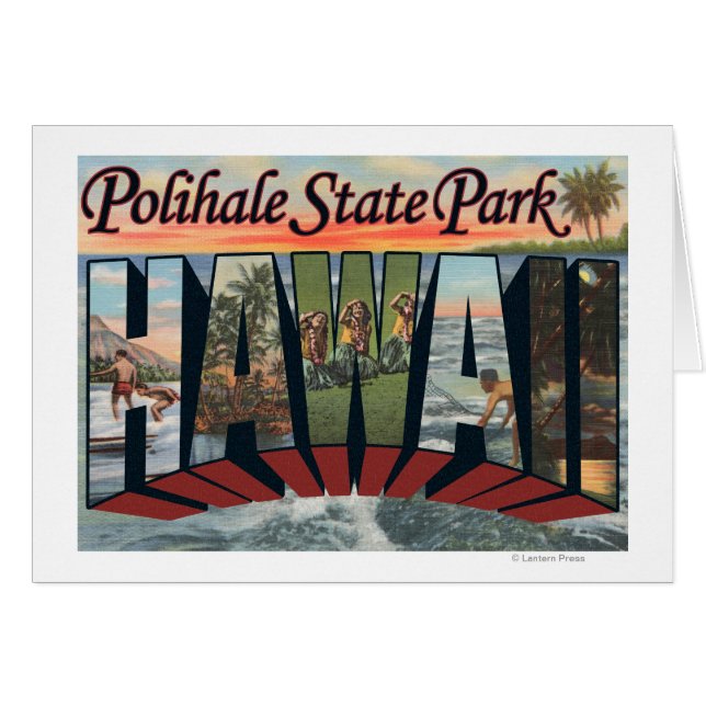 Polihale State Park, Hawaii - Large Letter Scene (Front Horizontal)