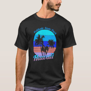Polihale State Park Hawaii Retro Palm Trees Vacati T-Shirt