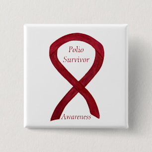 Polio Survivor Awareness Ribbon Custom Pins