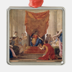 Poliphilus Kneeling before Queen Eleuterylida Metal Ornament
