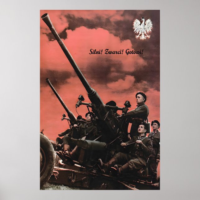 Polish Air Force WWII Propaganda Poster Strong (Devant)