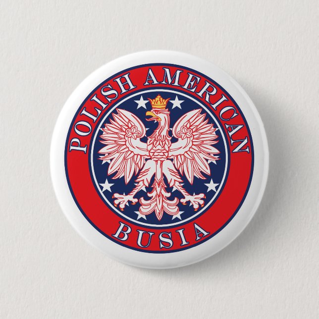 Polish American Busia 2 Inch Round Button (Front)