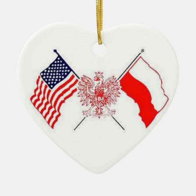 POLISH AMERICAN CERAMIC ORNAMENT (Front)