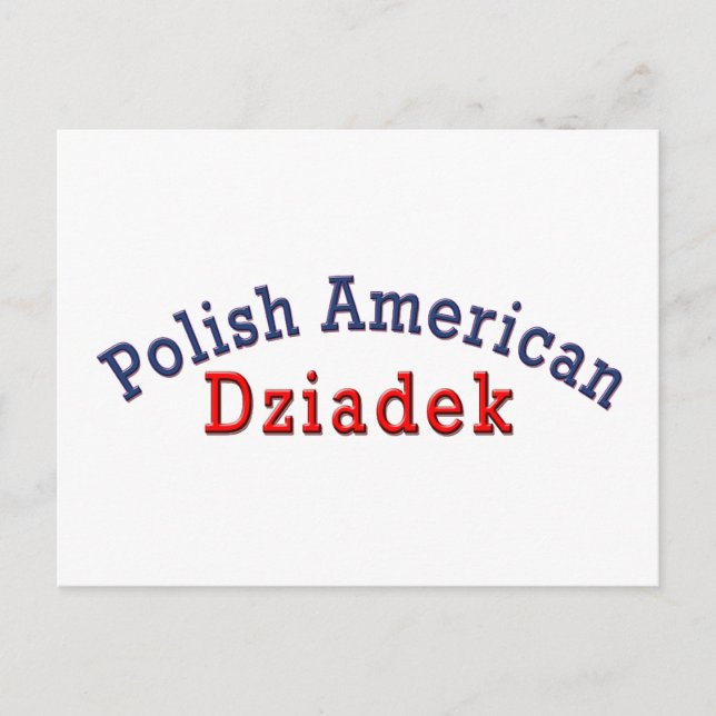 Polish American Dziadek Postcard (Front)