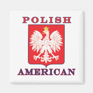 Polish American Eagle Shield Magnet