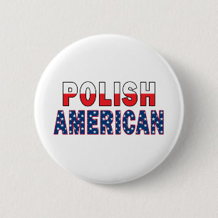 Polish American Flag 2 Inch Round Button