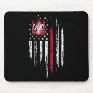 Polish American Flag Combo Poland Usa Polska Patri Mouse Pad