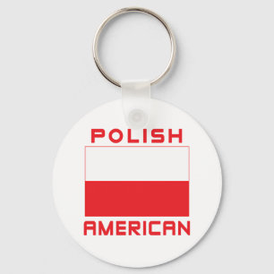 Polish American Flag Keychain