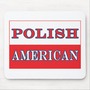 Polish American Flag Mouse Pad