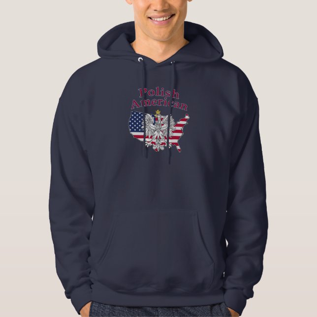 Polish American Map Hoodie (Front)