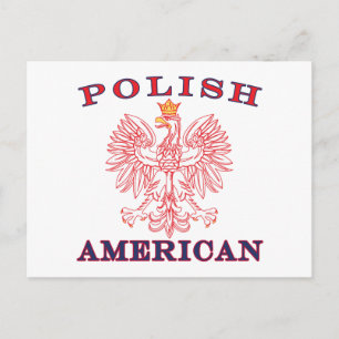Polish American Red Eagle Postcard