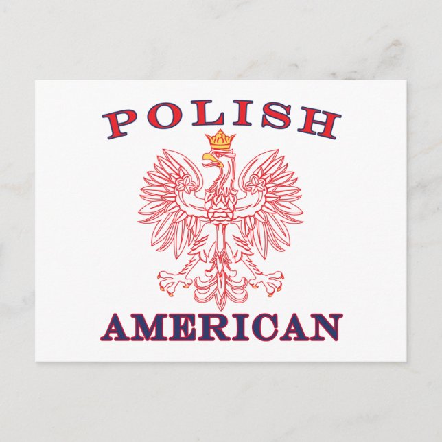 Polish American Red Eagle Postcard (Front)
