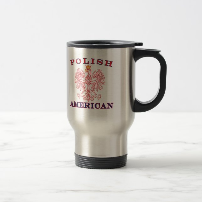 Polish American Red Eagle Travel Mug (Right)