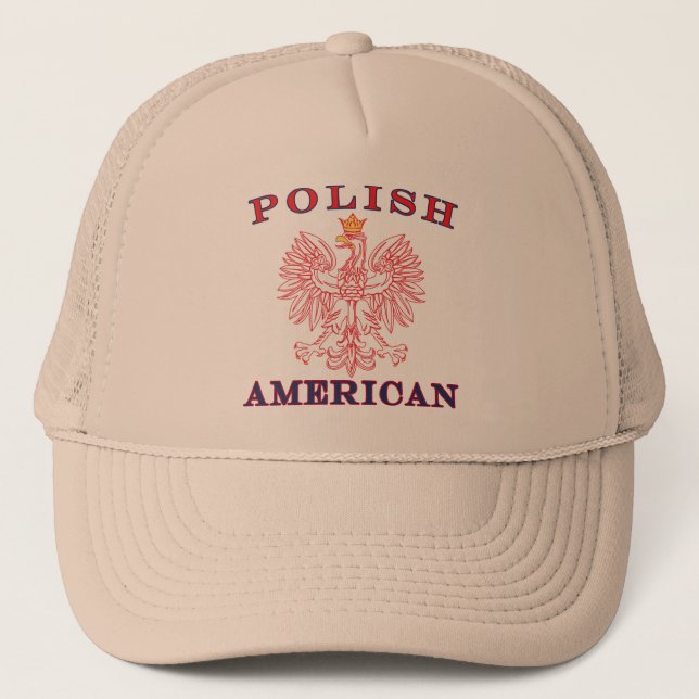 Polish American Red Eagle Trucker Hat (Front)