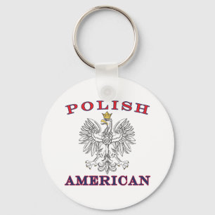 Polish American White Eagle Keychain