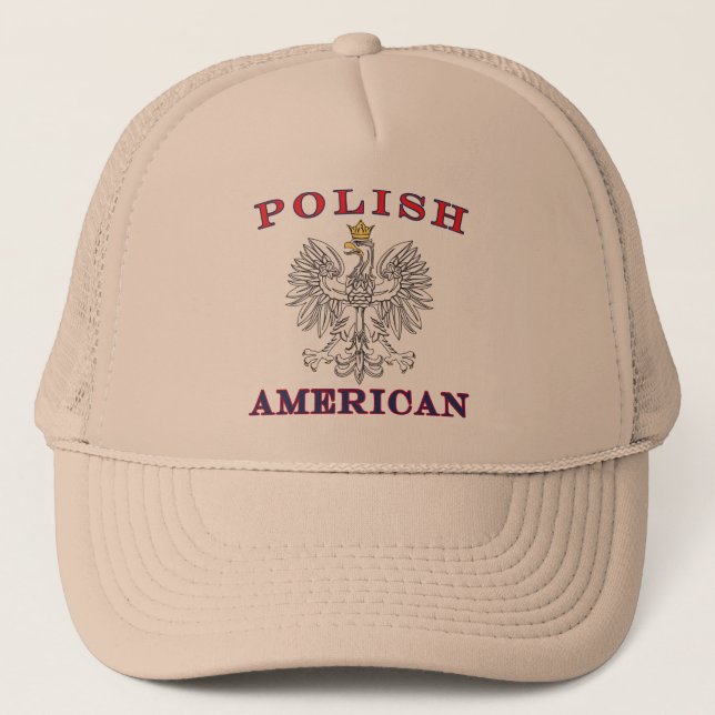 Polish American White Eagle Trucker Hat (Front)