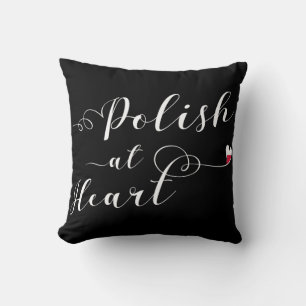 Polish At Heart Throw Cushion, Poland Pillow