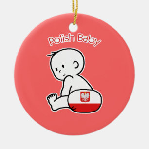 Polish Baby Ceramic Ornament