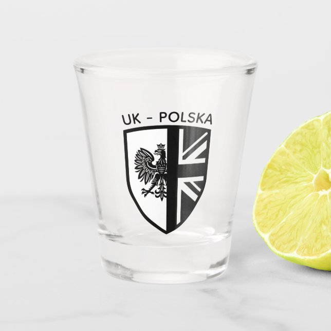 Polish - British Shot Glass (Front)