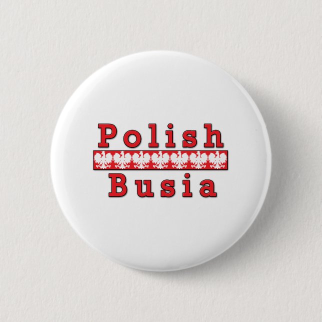Polish Busia Eagles 2 Inch Round Button (Front)
