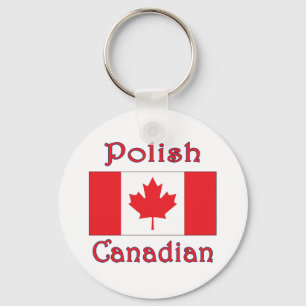 Polish Canadian Canada Flag Keychain