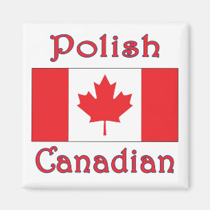 Polish Canadian Canada Flag Magnet