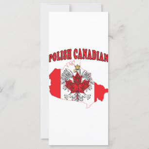 Polish Canadian Canada Flag Map
