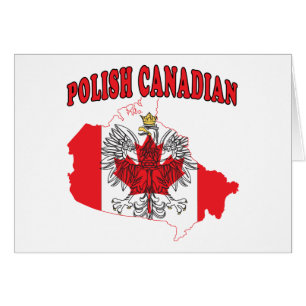 Polish Canadian Canada Flag Map