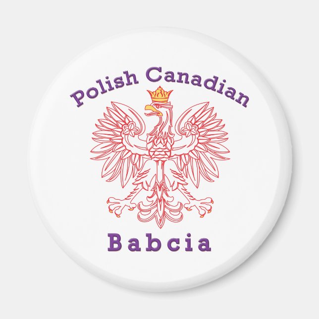 Polish Canadian Eagle Babcia Magnet (Front)