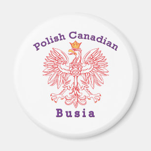 Polish Canadian Eagle Busia Magnet