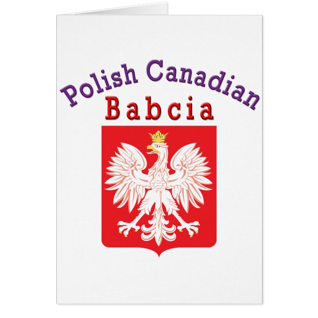 Polish Canadian Eagle Shield Babcia (Front)