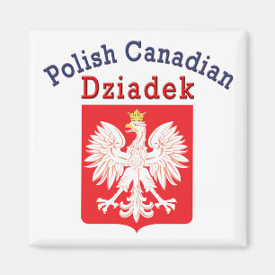 Polish Canadian Eagle Shield Dziadek Magnet