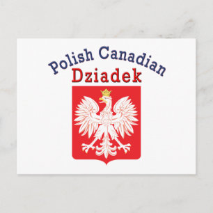 Polish Canadian Eagle Shield Dziadek Postcard
