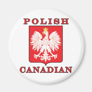 Polish Canadian Eagle Shield Magnet