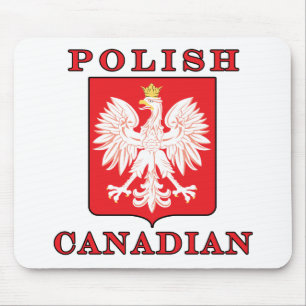 Polish Canadian Eagle Shield Mouse Pad