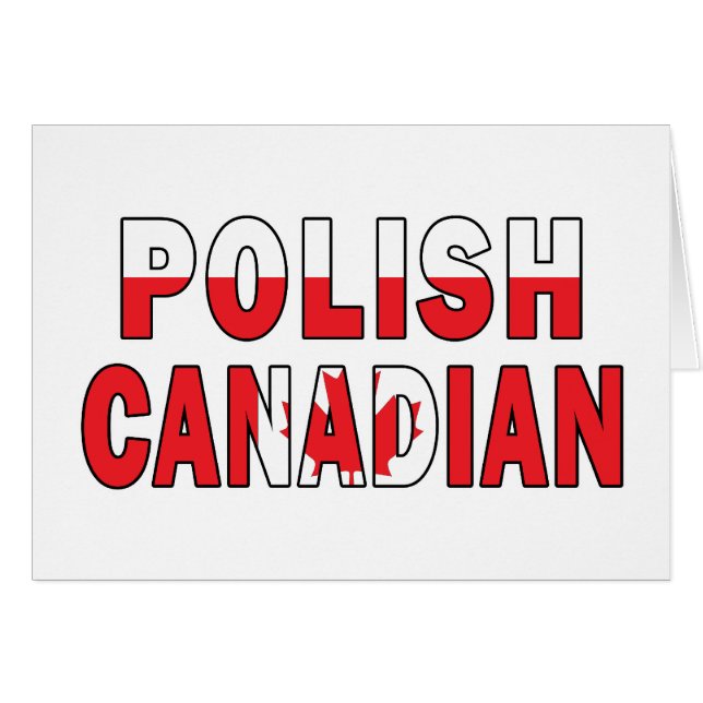 Polish Canadian Flag (Front Horizontal)