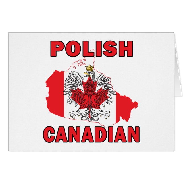 Polish Canadian Flag Canada Map (Front Horizontal)