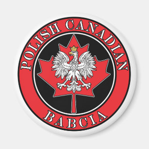 Polish Canadian Maple Leaf Babcia Magnet