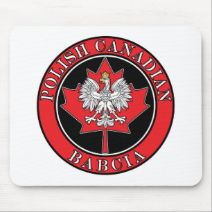 Polish Canadian Maple Leaf Babcia Mouse Pad
