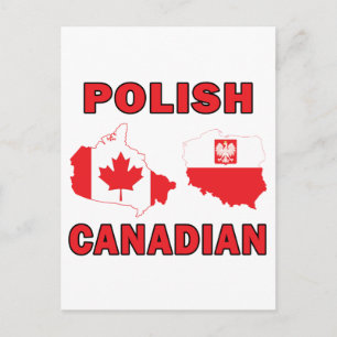 Polish Canadian Maps Postcard