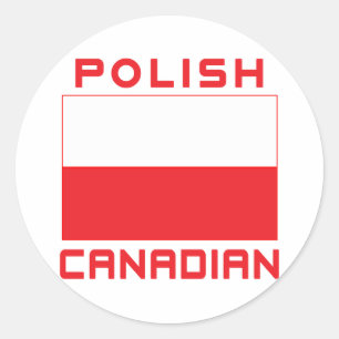 Polish Canadian Poland Flag Classic Round Sticker
