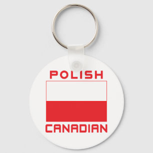 Polish Canadian Poland Flag Keychain